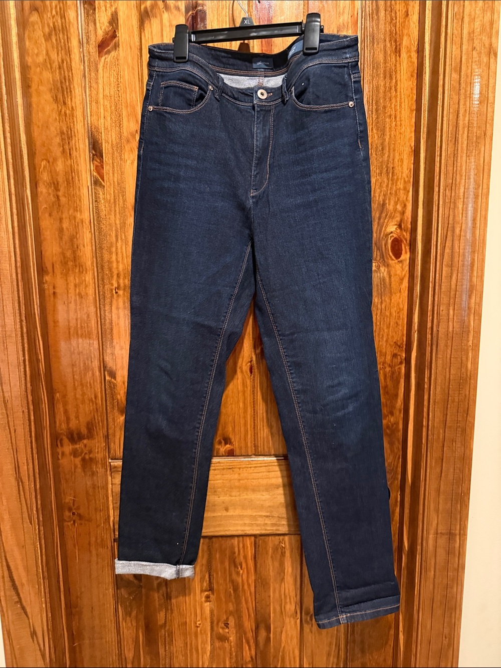 J. Jill Women’s Dark Blue high-rise straight leg jeans